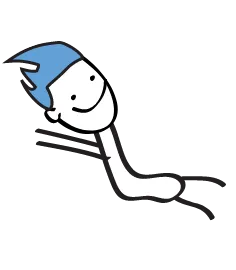 Sliding man illustration